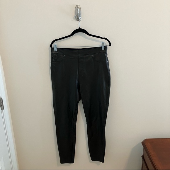 Spanx Faux Leather-Like Ankle Skinny Pants in Black Large - Picture 3 of 13